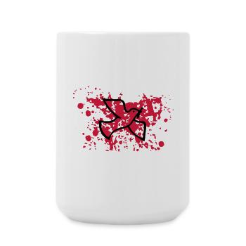 Friedenstaube im Blut - Große Tasse 440 ml - Weiß - Vorne