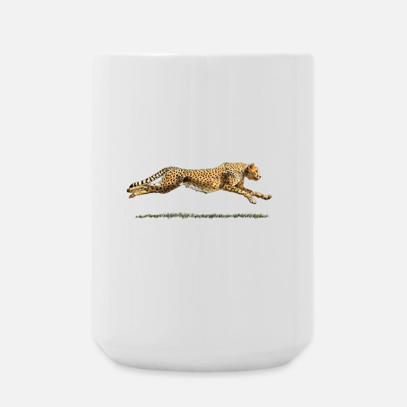 Leopard - Große Tasse 440 ml - Weiß