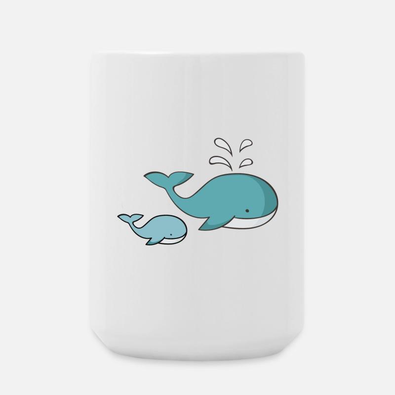 whale - Large Mug 440 ml - white