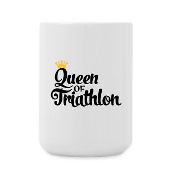 Queen of Triathlon - Large Mug 440 ml - white - Front