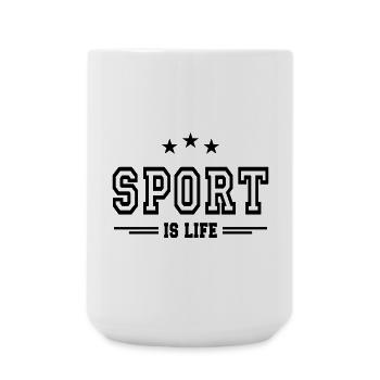 sport is life 2 - Large Mug 440 ml - white - Front