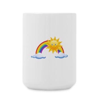 rainbow - Large Mug 440 ml - white - Front