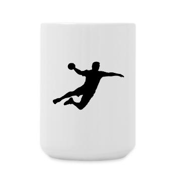 Handballer - Große Tasse 440 ml - Weiß - Vorne