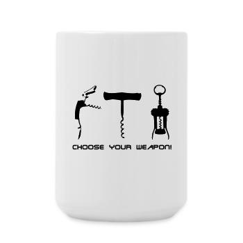 choose your weapon! - Große Tasse 440 ml - Weiß - Vorne