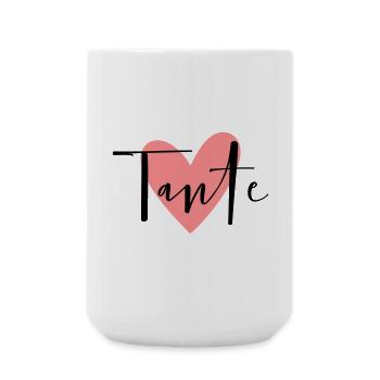 Tante Herz Patentante Liebe Geschenk - Große Tasse 440 ml - Weiß - Vorne