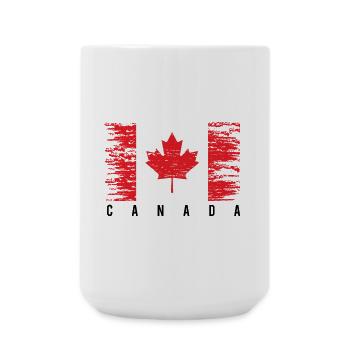 Drapeau Canadien en Grunge - Grande tasse 440 ml - blanc - Devant