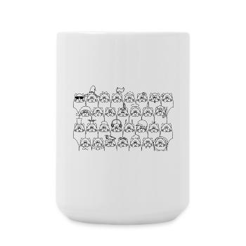 Lustige Katzen - Funny cats - Große Tasse 440 ml - Weiß - Vorne