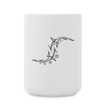 Tribal avec des étoiles - Grande tasse 440 ml - blanc - Devant