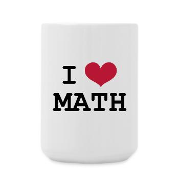I Love Math - Grande tasse 440 ml - blanc - Devant