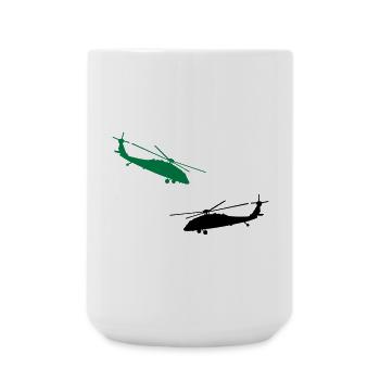 helicopter - Large Mug 440 ml - white - Front