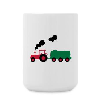 tracteur - Grande tasse 440 ml - blanc - Devant