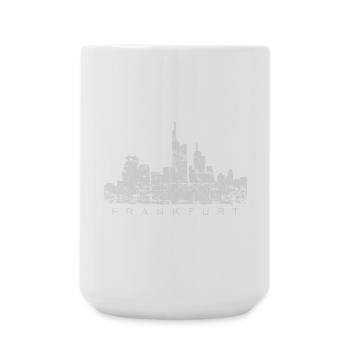 Frankfurter Skyline (Vintage Weiß) Frankfurt - Große Tasse 440 ml - Weiß - Vorne