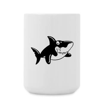 Der Hai - Große Tasse 440 ml - Weiß - Vorne