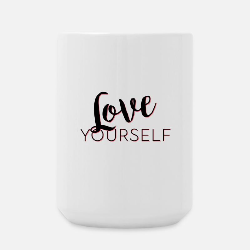 Love Yourself lettrage Pascal Voggenhuber - Grande tasse 440 ml - blanc