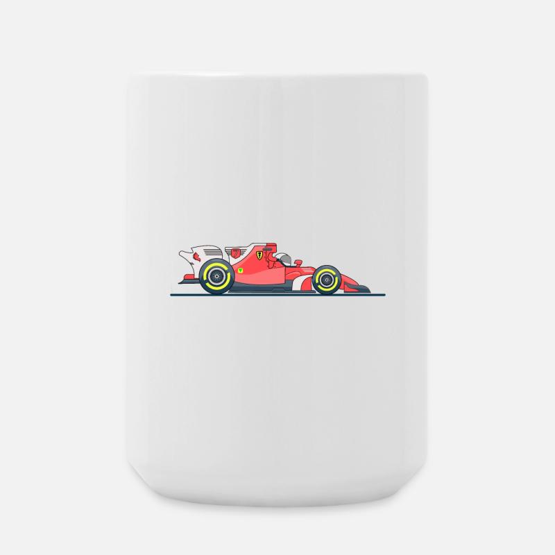 Course de voitures de course - Grande tasse 440 ml - blanc