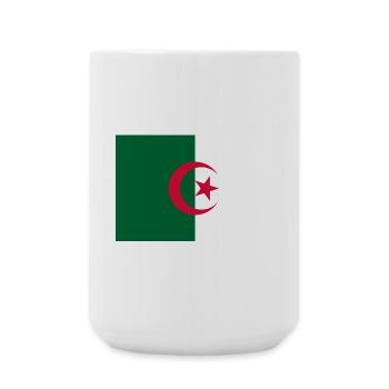 sticker flag of Algeria Aufkleber Algerien adhesive - Large Mug 440 ml - white - Front