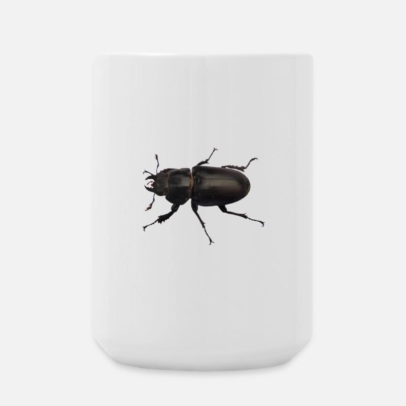 Hirschkäfer Weibchen - Große Tasse 440 ml - Weiß