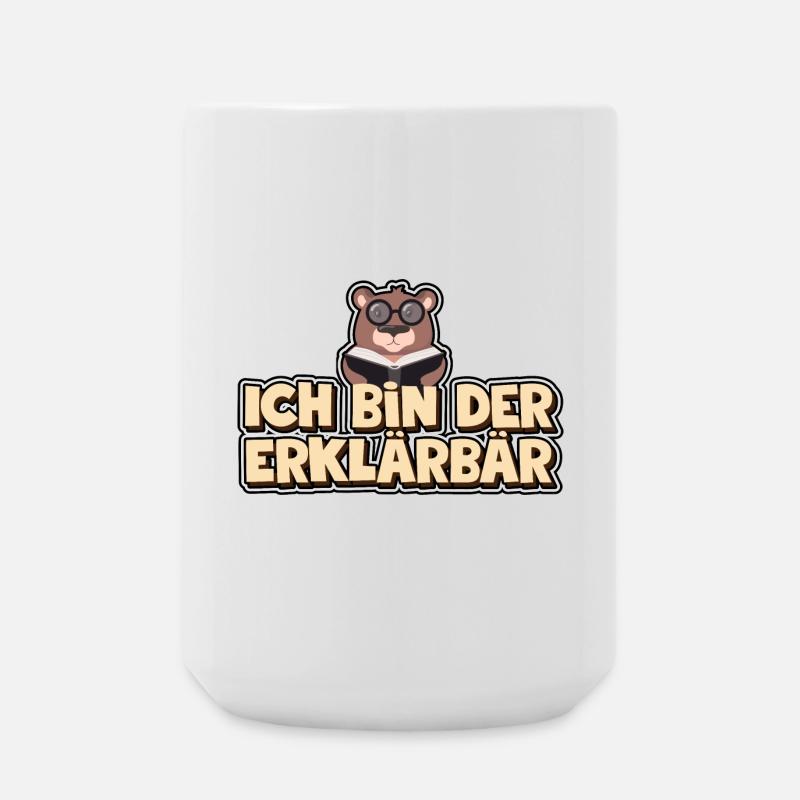 Ich bin der Erklärbär - Große Tasse 440 ml - Weiß