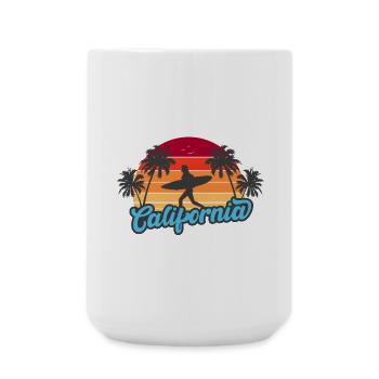 California Vintage Summer Design - Large Mug 440 ml - white - Front