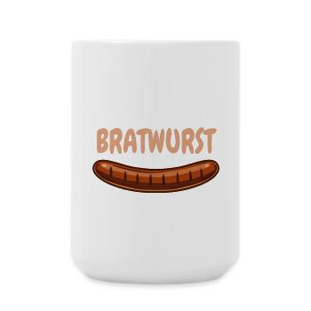 Team Bratwurst - Grill Fan - Grillen Wurst - Große Tasse 440 ml - Weiß - Vorne