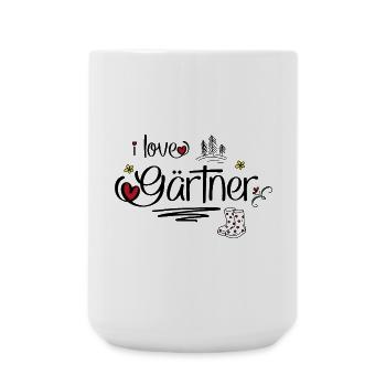 Gärtner - Große Tasse 440 ml - Weiß - Vorne