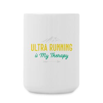 Ultra Running ist meine Therapie - Große Tasse 440 ml - Weiß - Vorne