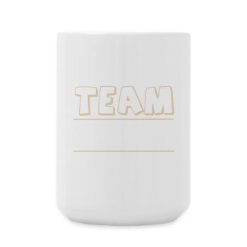 Team - Große Tasse 440 ml - Weiß - Vorne