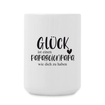 Papagei Papageienpapa Haustier Vogel Geschenk - Große Tasse 440 ml - Weiß - Vorne