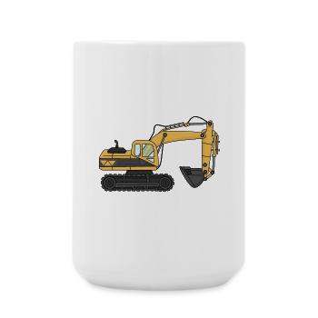 Bagger - Große Tasse 440 ml - Weiß - Vorne
