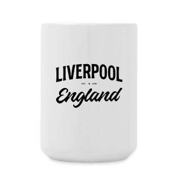 Liverpool Retro Design England - Große Tasse 440 ml - Weiß - Vorne