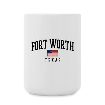 Motif du drapeau de Fort Worth, Texas, USA - Grande tasse 440 ml - blanc - Devant
