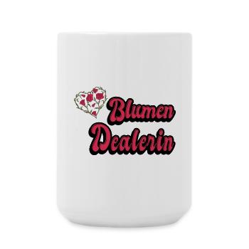 Blumen Dealerin - Große Tasse 440 ml - Weiß - Vorne