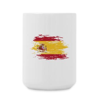 Spanien Flagge used - Große Tasse 440 ml - Weiß - Vorne
