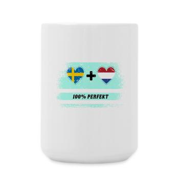 Pays-Bas et Suède 100% Parfait / Cadeau - Grande tasse 440 ml - blanc - Devant