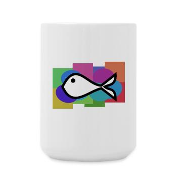 SARDINE. FISH. APRIL FOOL. EASTER. SEA - Large Mug 440 ml - white - Front