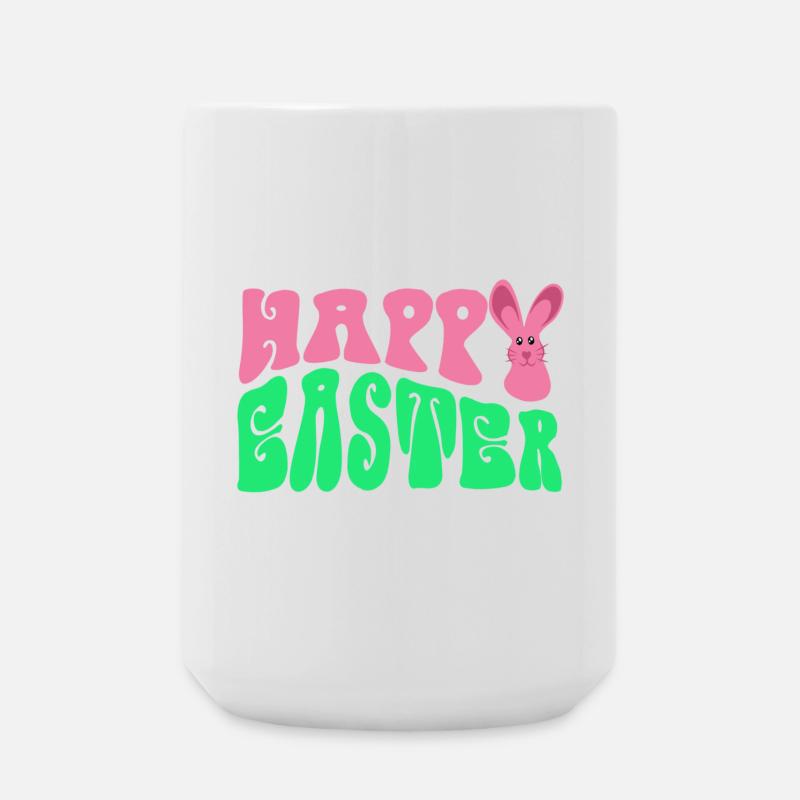 Frohe Ostern - Happy Easter - Große Tasse 440 ml - Weiß