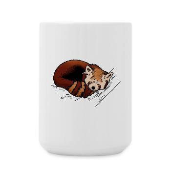 Red panda - Large Mug 440 ml - white - Front