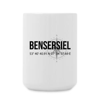 Koordinaten Bensersiel - Große Tasse 440 ml - Weiß - Vorne
