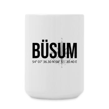 Koordinaten Büsum - Große Tasse 440 ml - Weiß - Vorne