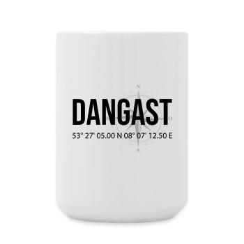 Koordinaten Dangast - Große Tasse 440 ml - Weiß - Vorne