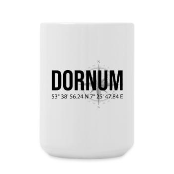 Koordinaten Dornum - Große Tasse 440 ml - Weiß - Vorne