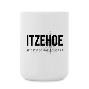 Koordinaten Itzehoe - Große Tasse 440 ml - Weiß - Vorne