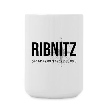 Koordinaten Ribnitz - Große Tasse 440 ml - Weiß - Vorne
