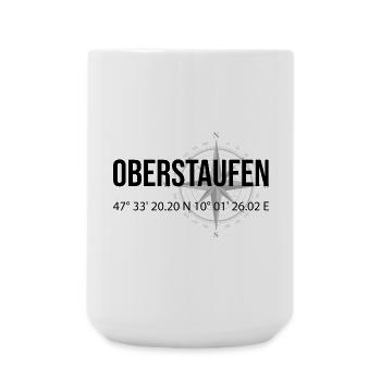 Koordinaten Oberstaufen - Große Tasse 440 ml - Weiß - Vorne