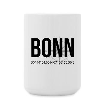 Koordinaten Bonn - Große Tasse 440 ml - Weiß - Vorne