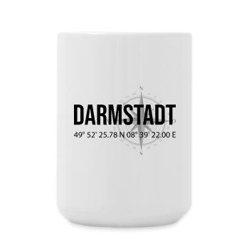 Koordinaten Darmstadt - Große Tasse 440 ml - Weiß - Vorne