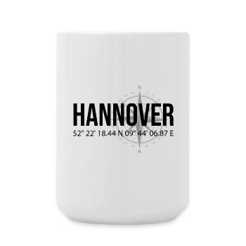 Koordinaten Hannover - Große Tasse 440 ml - Weiß - Vorne