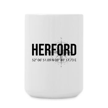 Koordinaten Herford - Große Tasse 440 ml - Weiß - Vorne