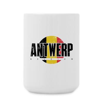 Nous emblème Split Jaune Rouge - Grande tasse 440 ml - blanc - Devant