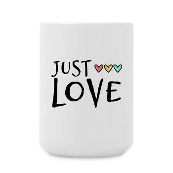 CŒUR. CŒURS. SAINT VALENTIN. LOVE. AMOUR. COUPLE. - Grande tasse 440 ml - blanc - Devant